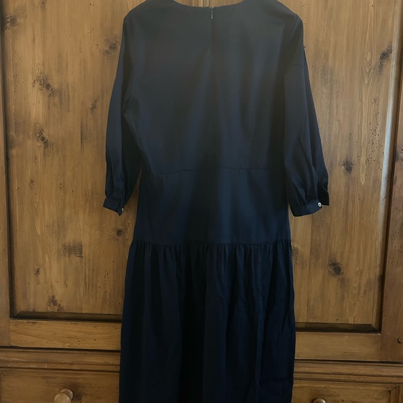 J. McLaughlin Dara Navy Drop Waist Dress - Picture 6 of 7
